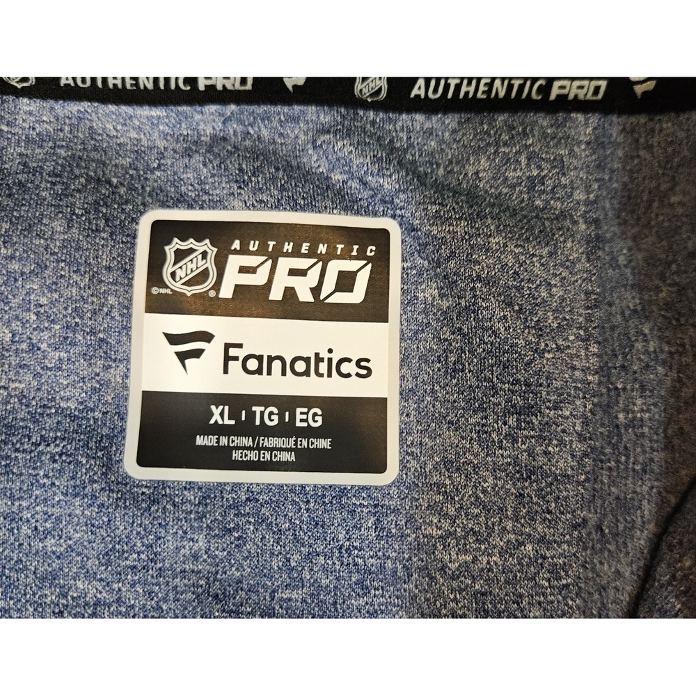 NWT Fanatics NHL Pro Authentic Vancouver Canucks 1/4 Zip Sweater Size XL Blue - Picture 5 of 12
